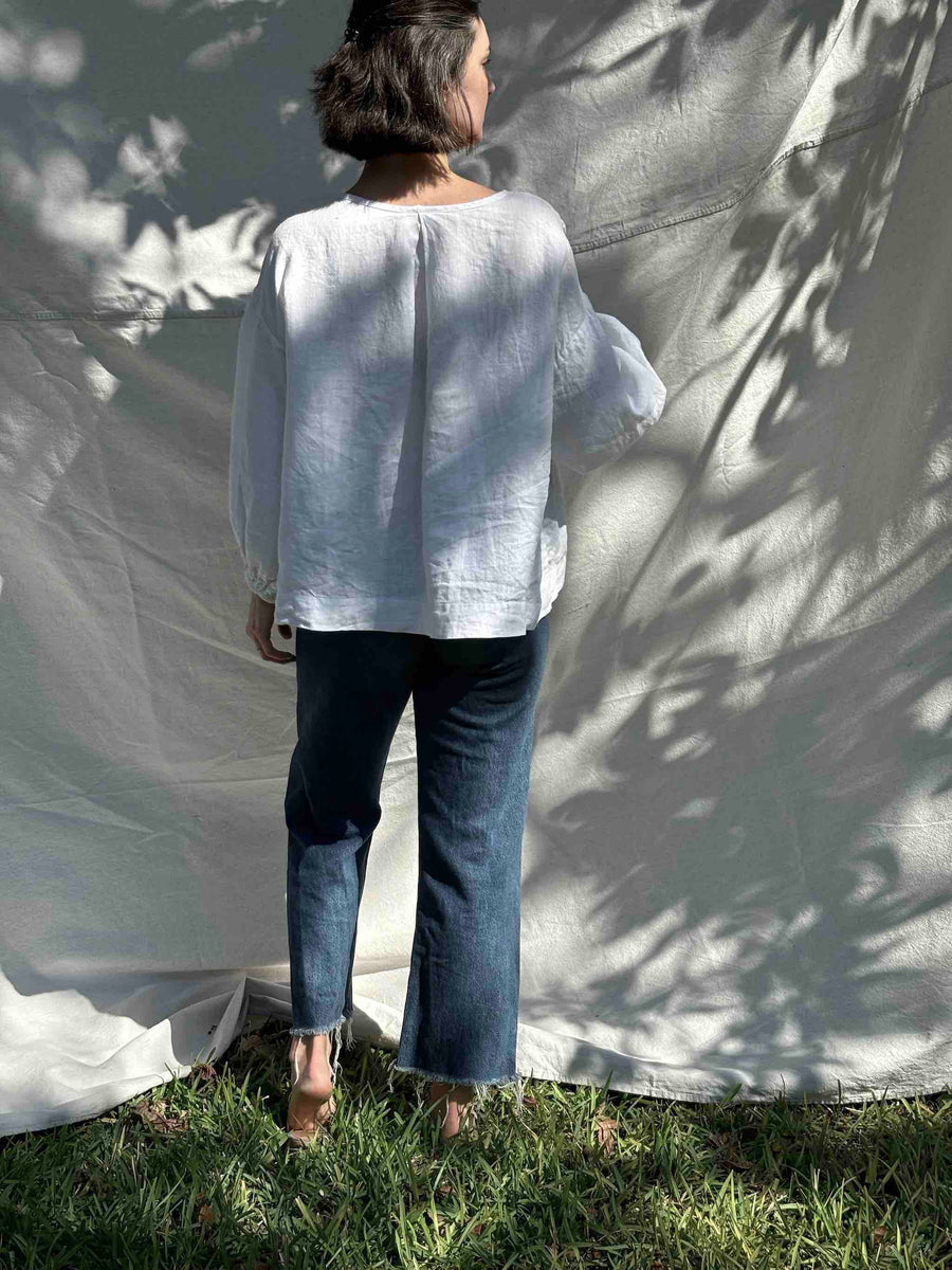 Poet Blouse, Cloud Hemp