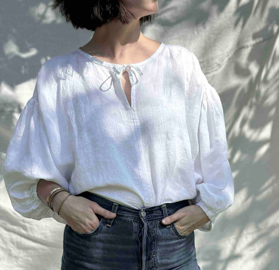 Poet Blouse, Cloud Hemp