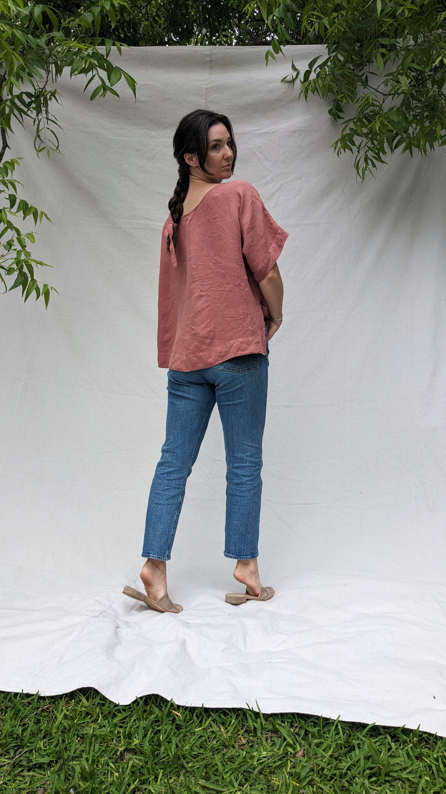 Studio Tee, French Clay Midweight Linen